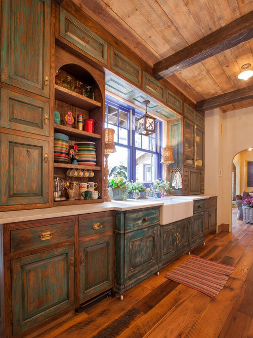 Rustic Kitchen Furniture
 Best Distressed Milk Paint Kitchen Cabinets Design Ideas