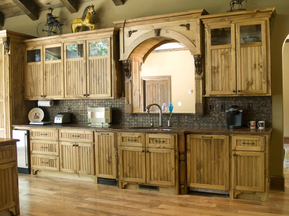 Rustic Kitchen Furniture
 Wooden Rustic Kitchen Cabinets