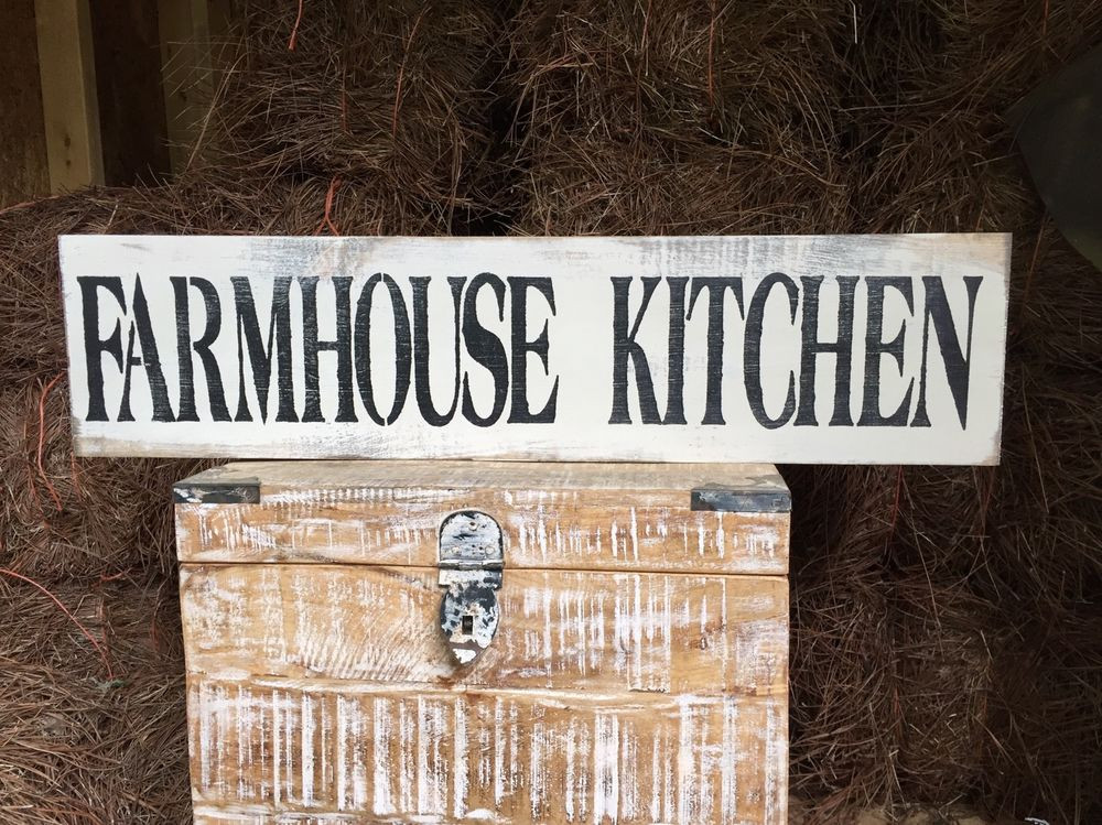 Rustic Kitchen Signs
 Rustic Wood Sign "Farmhouse Kitchen" Fixer Upper