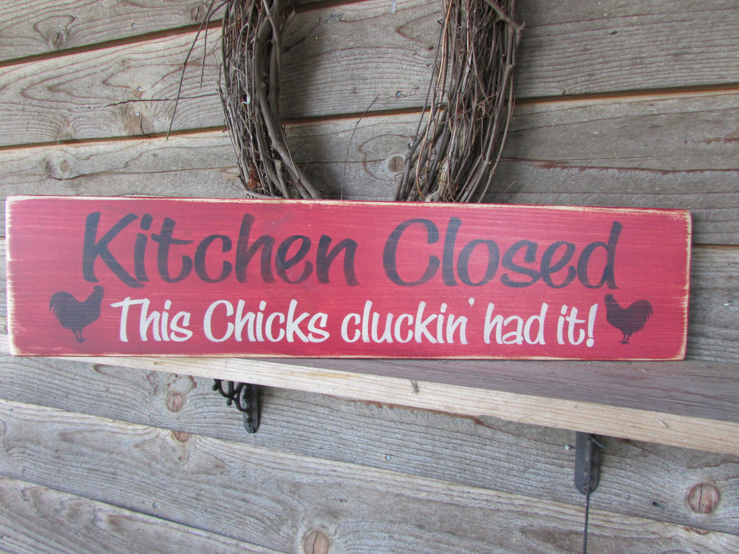 Rustic Kitchen Signs
 Funny sign kitchen sign chicken sign kitchen decor