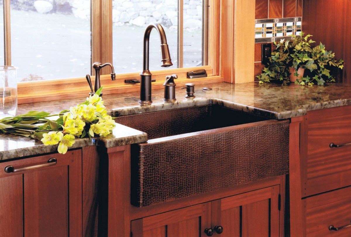 Rustic Kitchen Sink
 When And How To Add A Copper Farmhouse Sink To A Kitchen