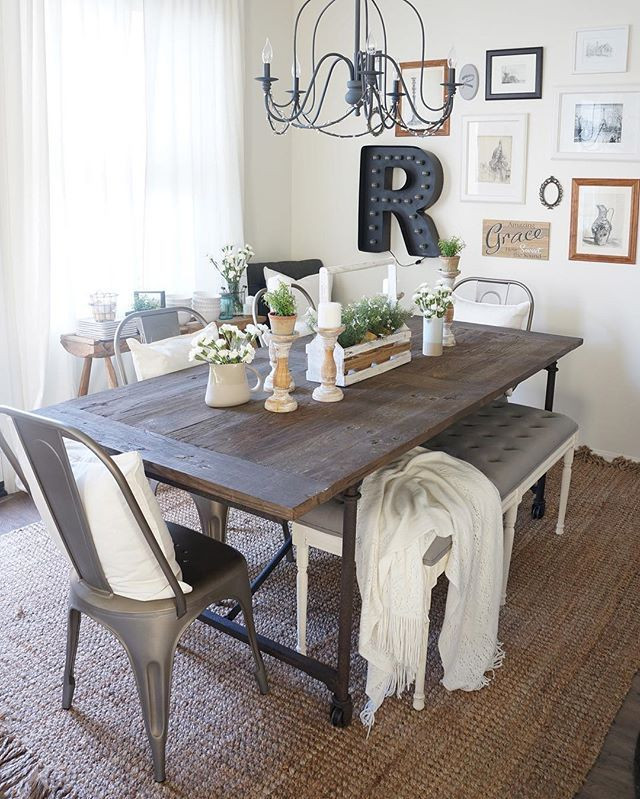 Rustic Kitchen Table Centerpieces
 LMBLovesHouses Cozy Cottage HomeFront