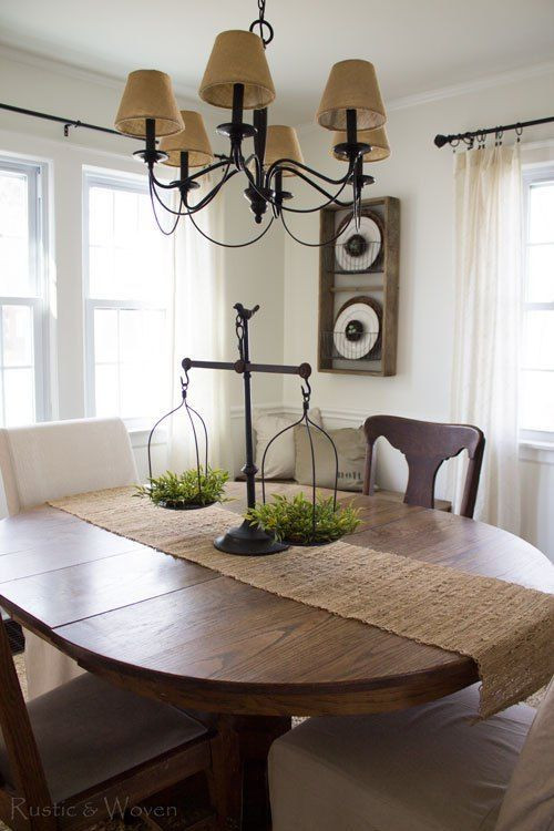 Rustic Kitchen Table Centerpieces
 Spring Decorating – The Dining Room