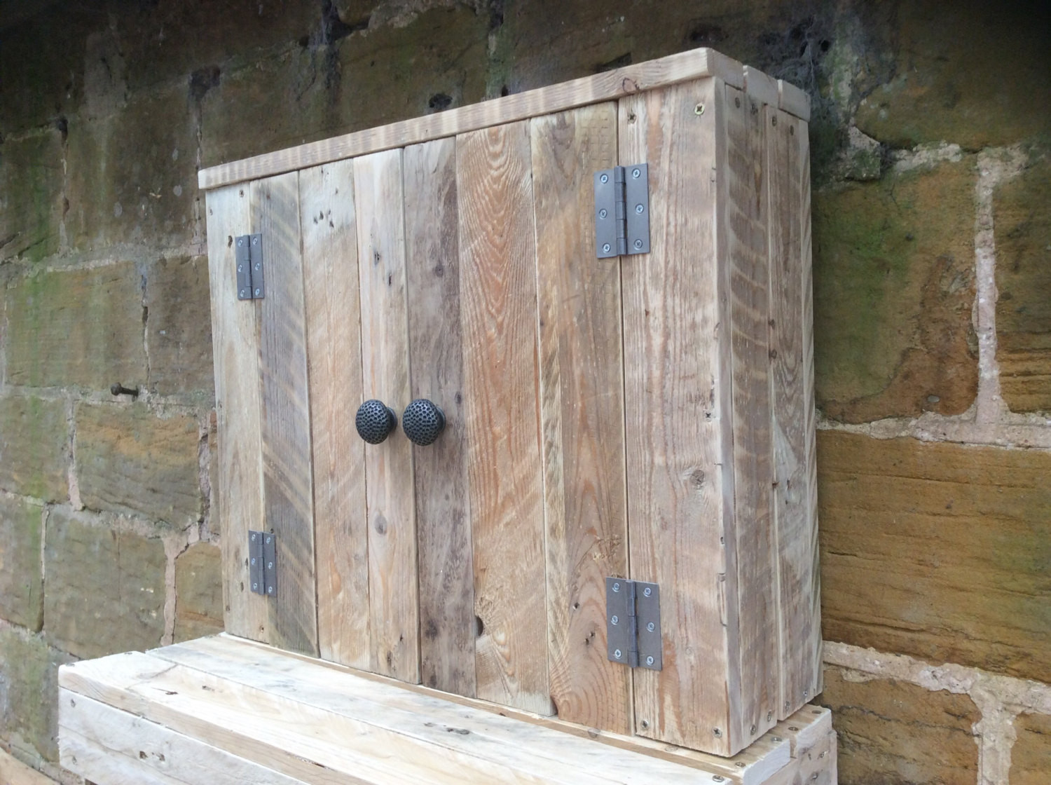 Rustic Wall Cabinet For Bathroom
 Rustic Wall Mounted Bathroom Cabinet made from reclaimed