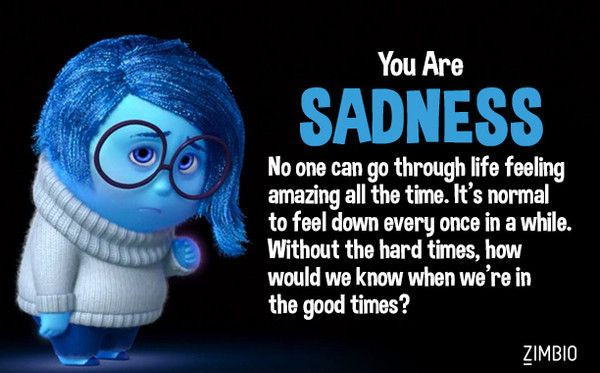 Sadness Quotes Inside Out
 Which Inside Out Emotion Are You