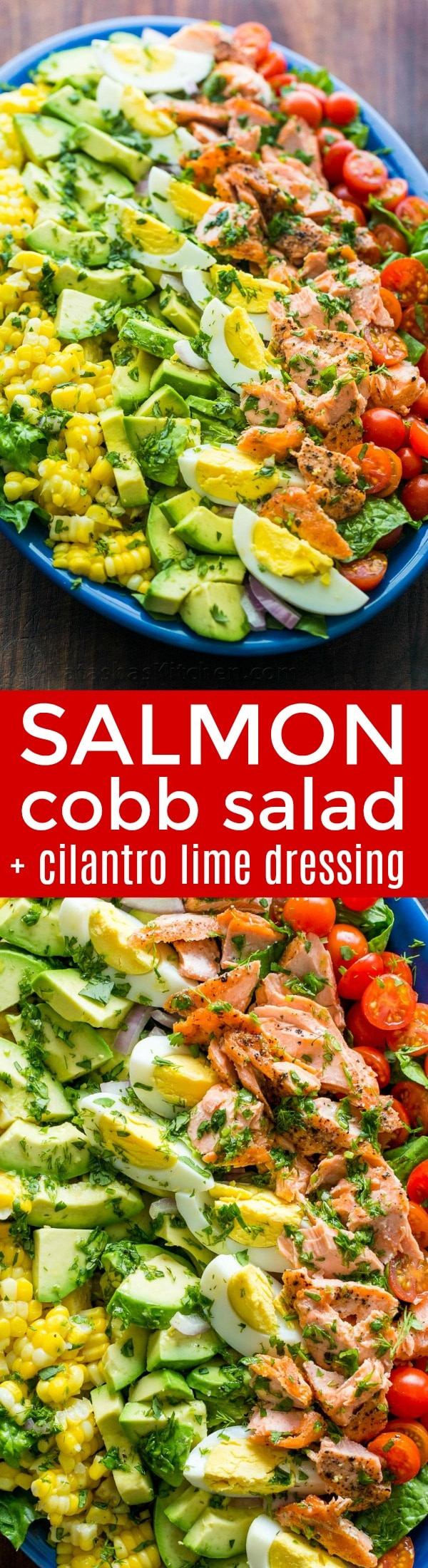 Salmon Cobb Salad
 Salmon Cobb Salad Recipe VIDEO NatashasKitchen