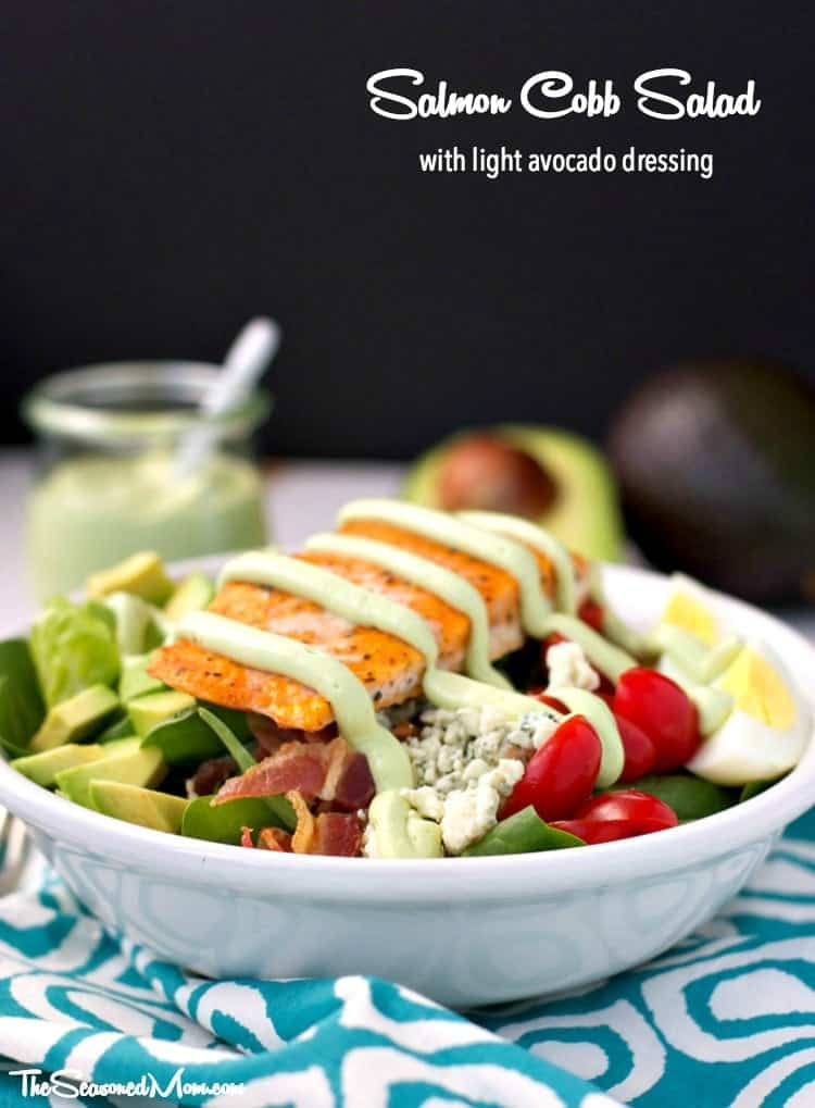 Salmon Cobb Salad
 Salmon Cobb Salad with Light Avocado Dressing The