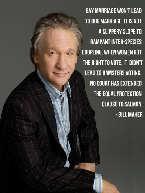 Same Sex Marriage Quotes
 Bill Maher Quote About same marriage LGBT CQ