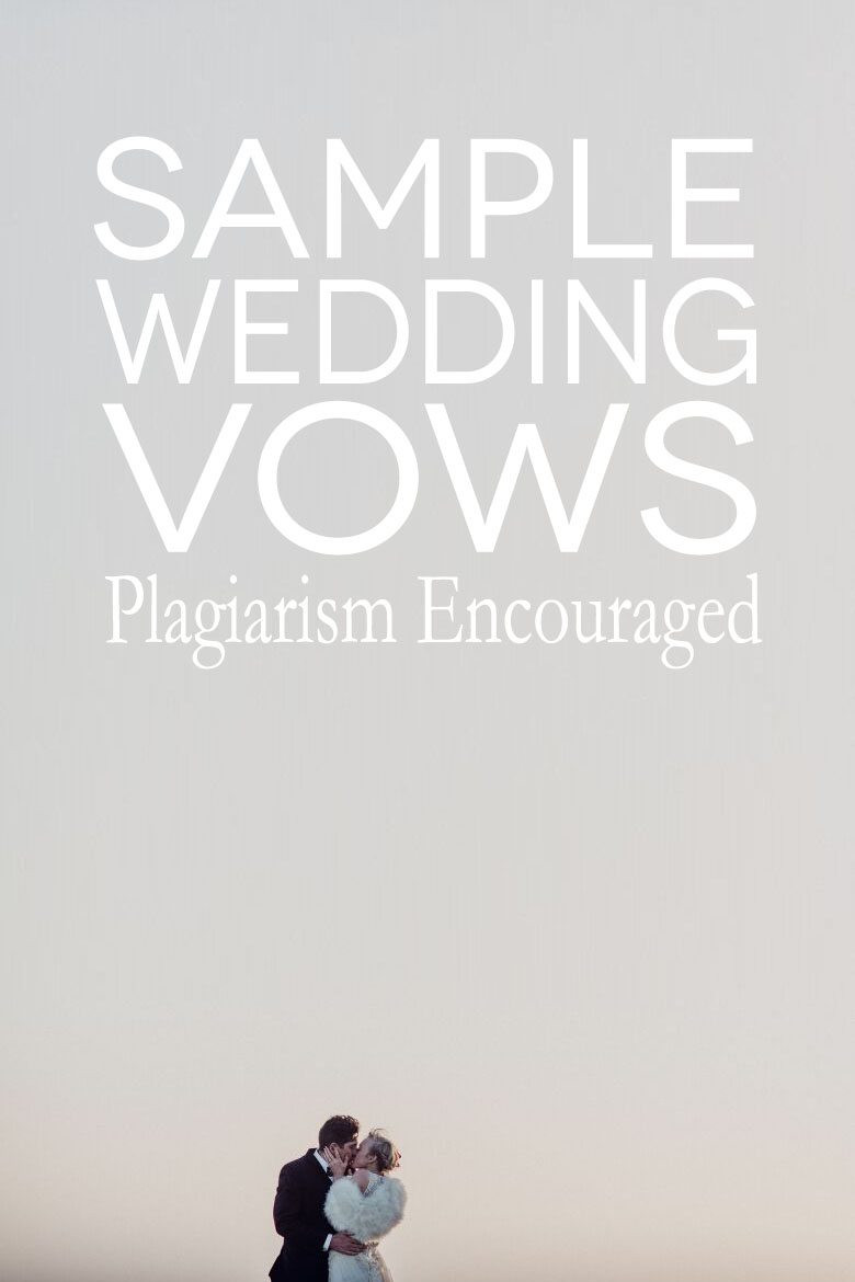Sample Of Wedding Vows
 Wedding Vows Our Favorites & How To Write Your Own