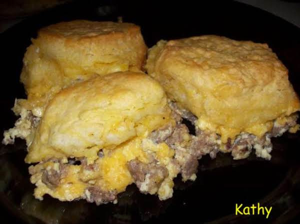 Sausage Egg Cheese Biscuit Casserole
 Sausage Egg & Cheese Biscuit Casserole