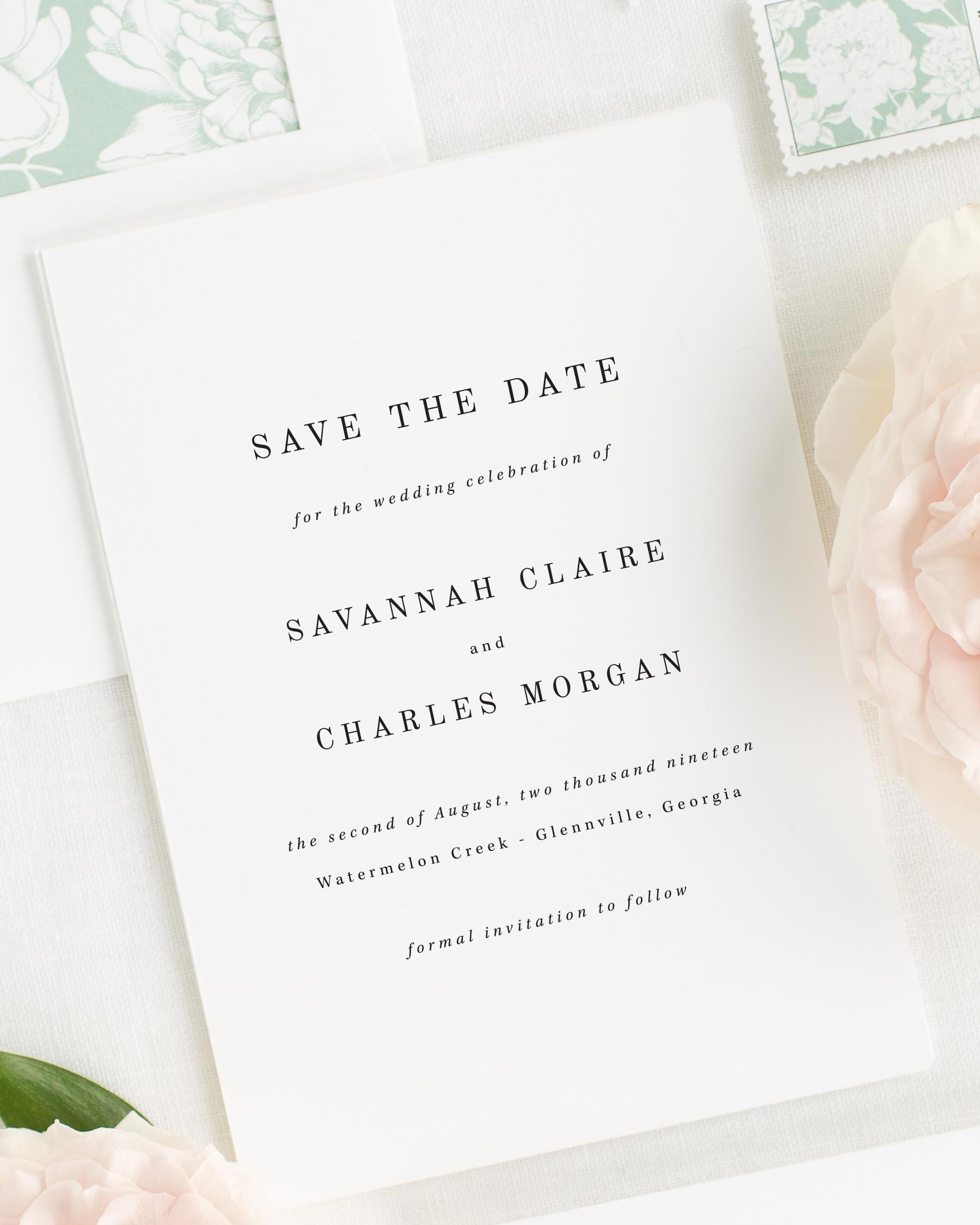 Save The Date And Wedding Invitations
 Savannah Save the Date Cards Save the Date Cards by Shine