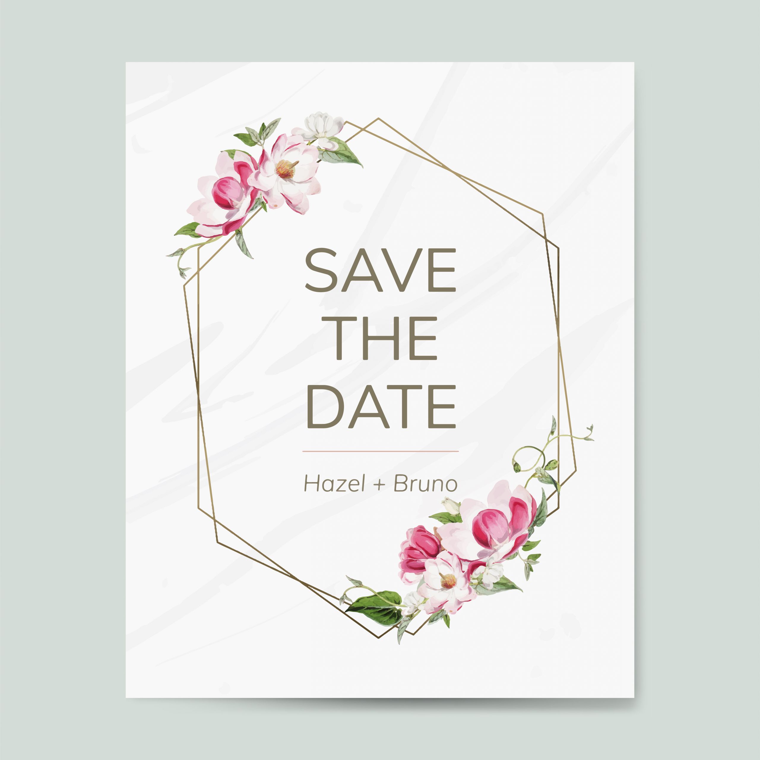 Save The Date And Wedding Invitations
 Save the date wedding invitation mockup vector Download