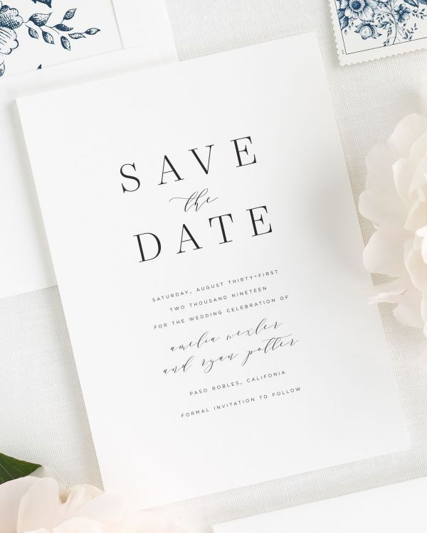 Save The Date And Wedding Invitations
 Modern Script Save the Date Cards Save the Date Cards by