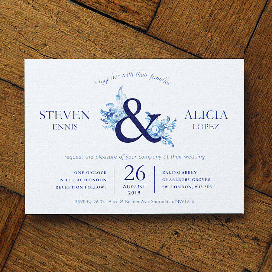 Save The Date And Wedding Invitations
 blue china wedding invitations and save the date by feel