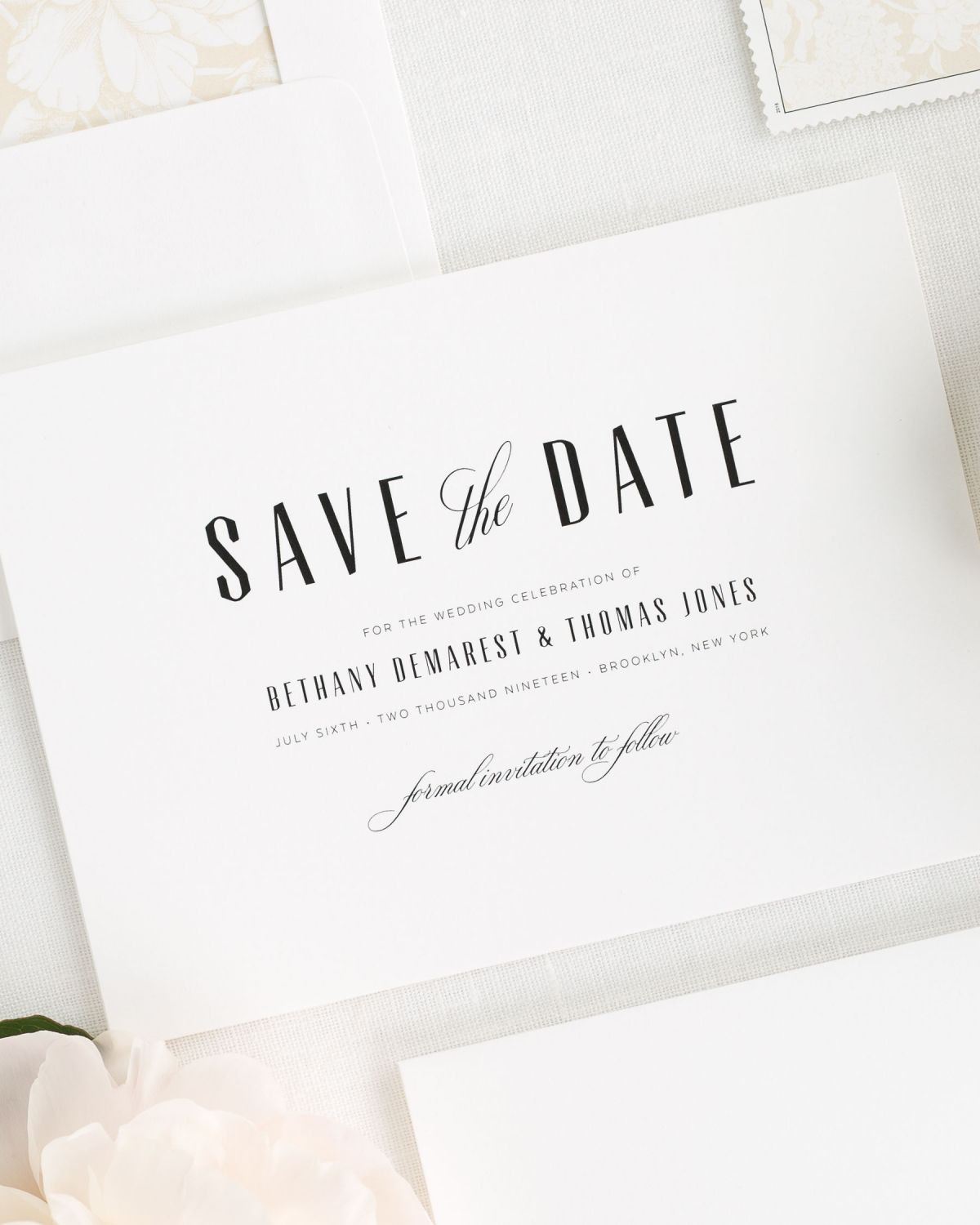 Save The Date And Wedding Invitations
 Mid Century Romance Save the Date Cards Save the Date