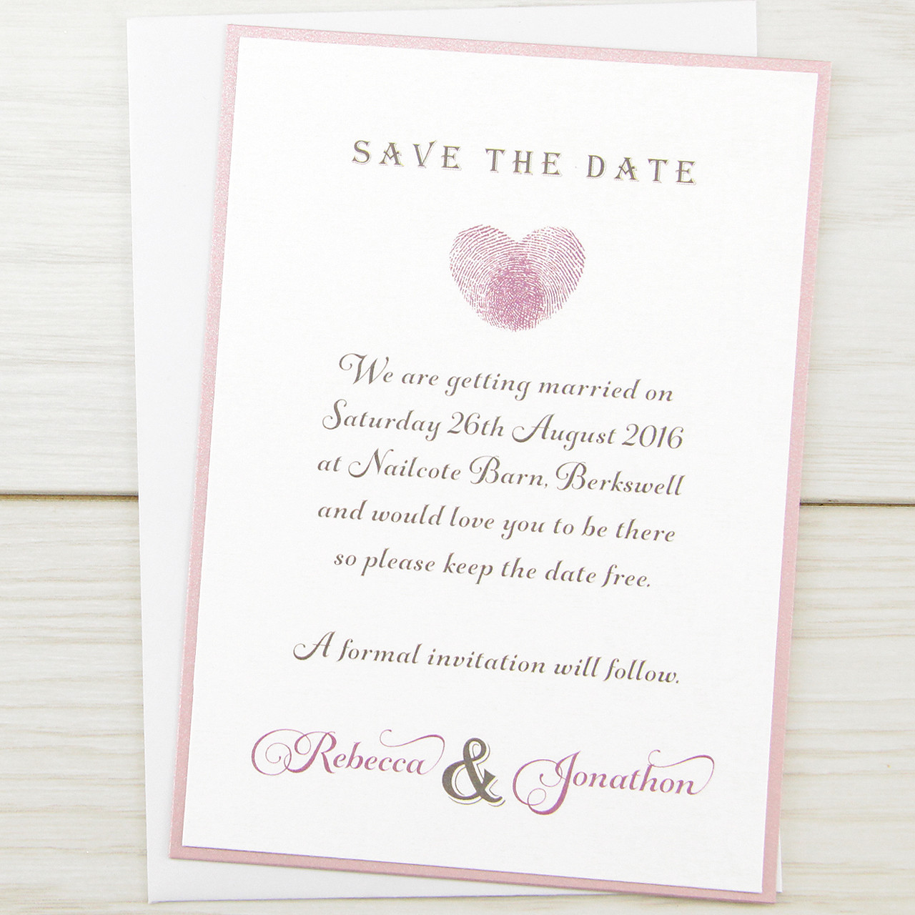 Save The Date And Wedding Invitations
 Thumb Print Save the Date