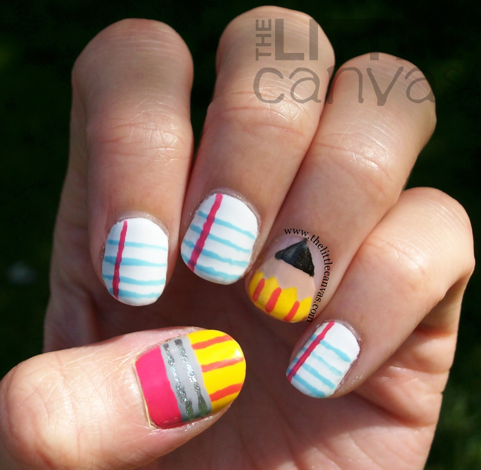 School Nail Designs
 Back to School Nail Art Tutorial The Little Canvas