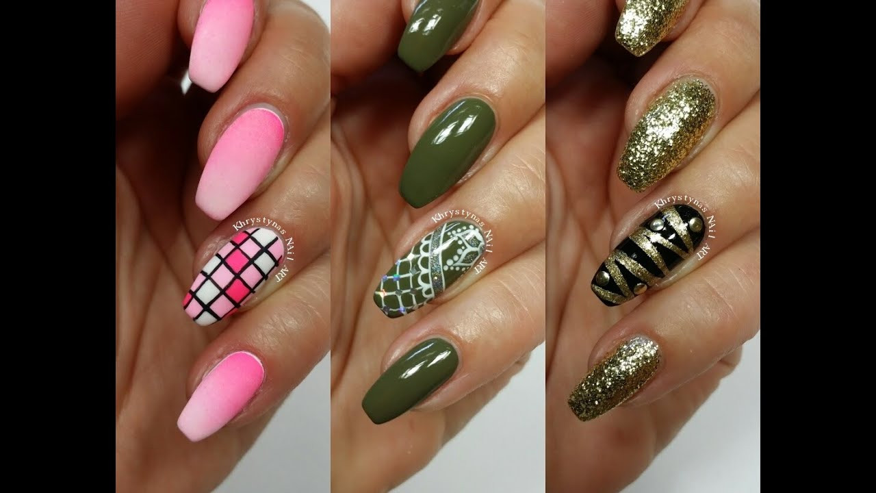 Sculpture Nail Designs
 3 Easy Accent Nail Ideas Freehand 8 Khrystynas Nail Art
