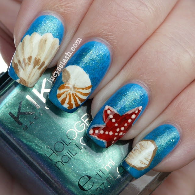 Sea Shell Nail Designs
 Sea Shells nail art manicure with KIKO polishes Lucy s Stash