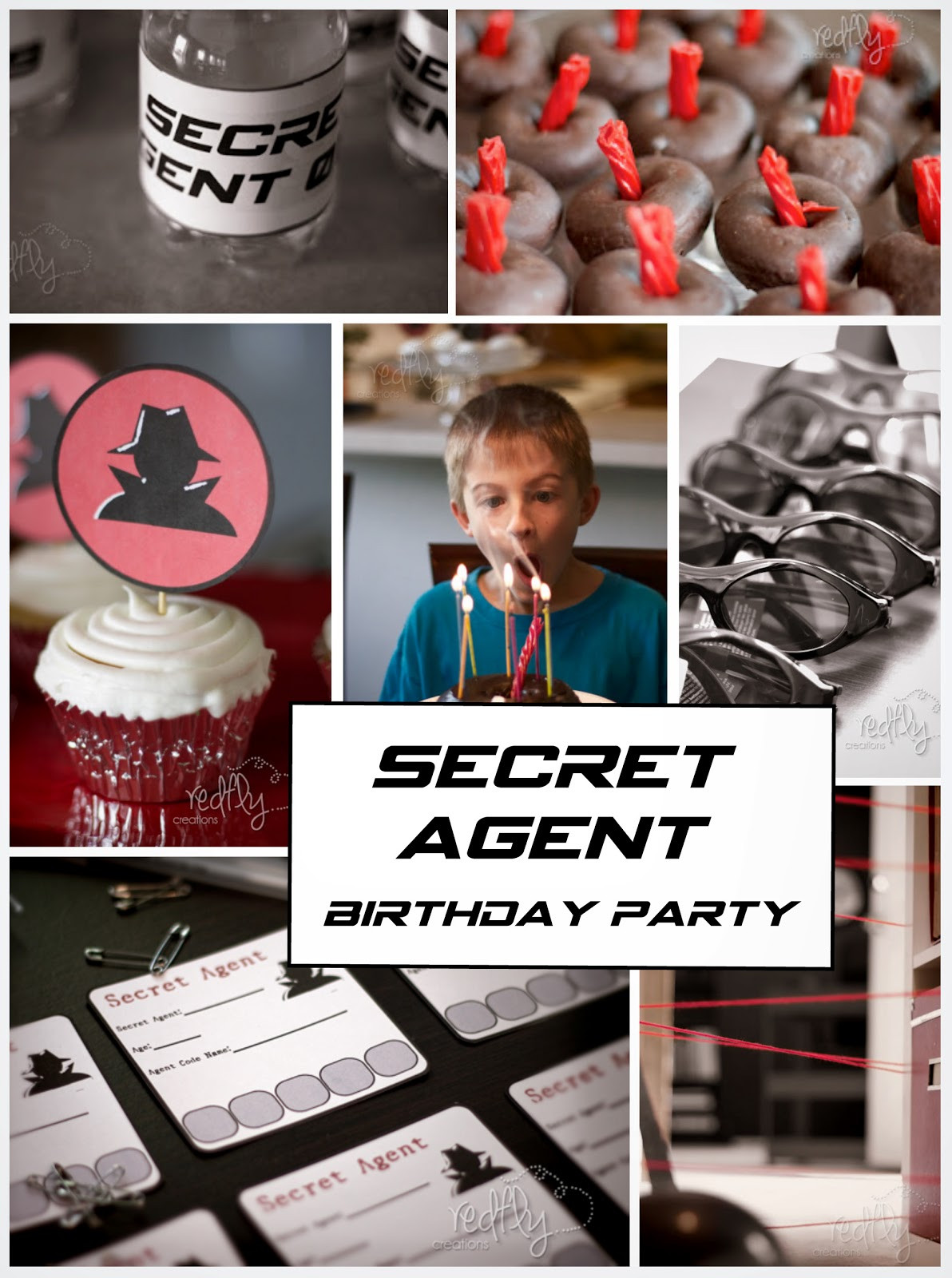Secret Agent Birthday Party
 Redfly Creations Secret Agent Birthday Party Free