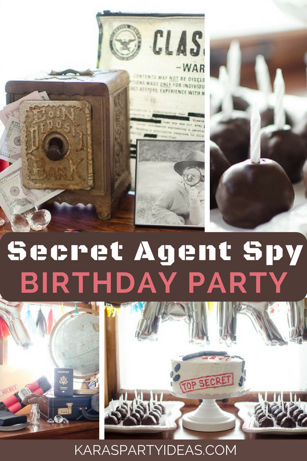 Secret Agent Birthday Party
 Kara s Party Ideas Secret Agent Spy Birthday Party