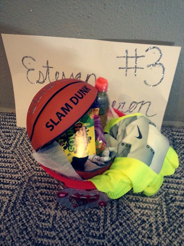 Senior Gift Ideas For Girls
 Turn a basketball or volleyball into a basket for Senior