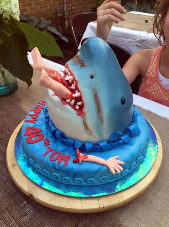 Shark Birthday Cakes
 Shark Week Birthday Cake