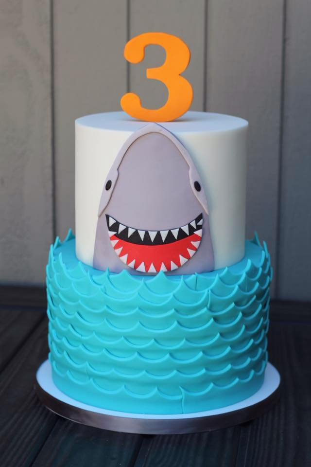 Shark Birthday Cakes
 Roundup of the BEST Summer Cakes Tutorials and Ideas