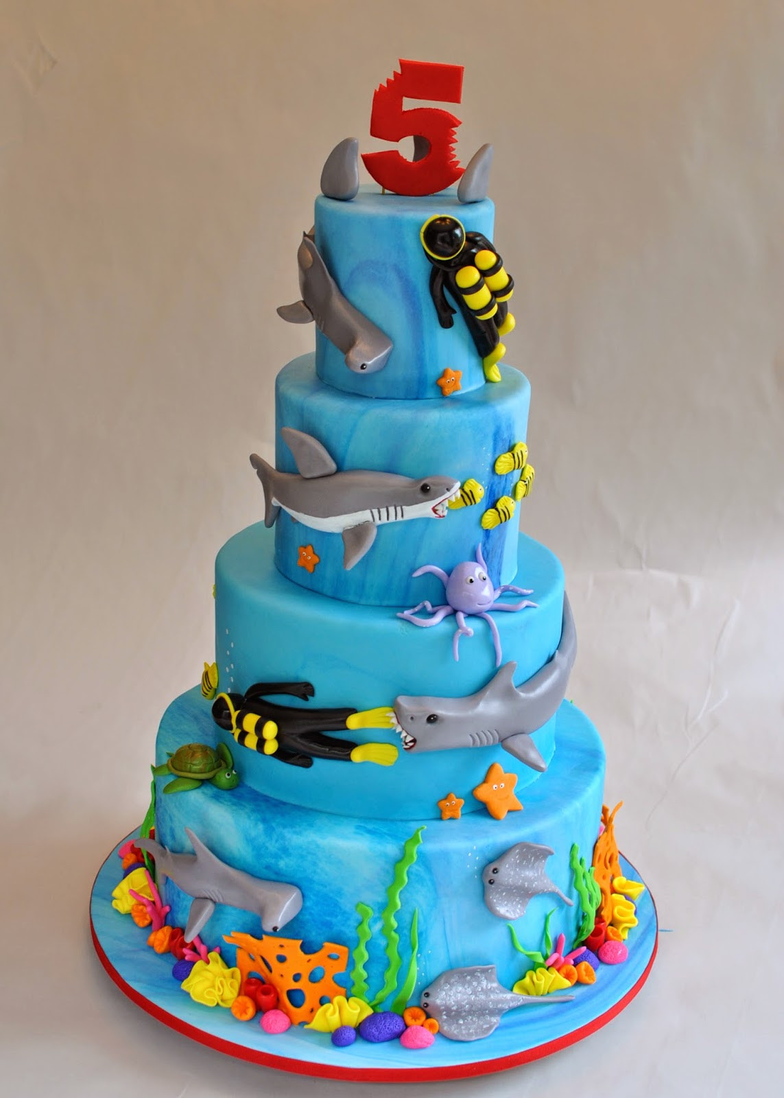 Shark Birthday Cakes
 Hope s Sweet Cakes Underwater Shark Cake