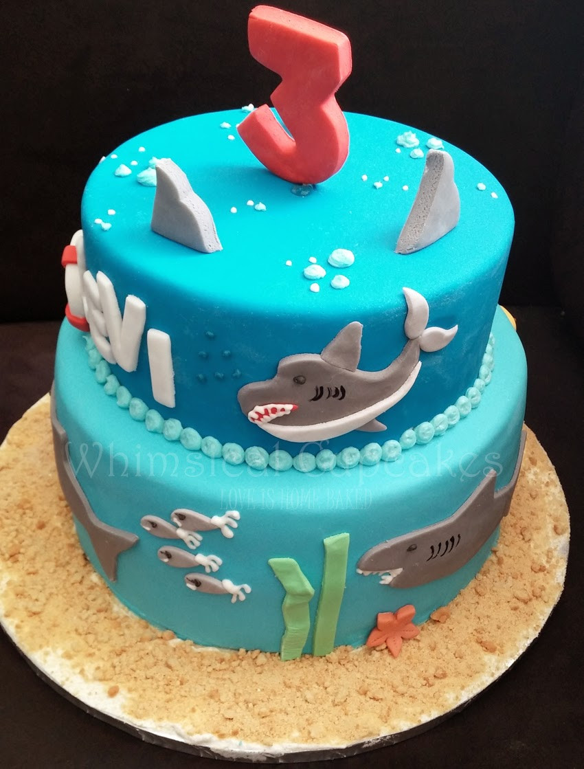 Shark Birthday Cakes
 LEVI S 3rd Birthday SHARK PARTY