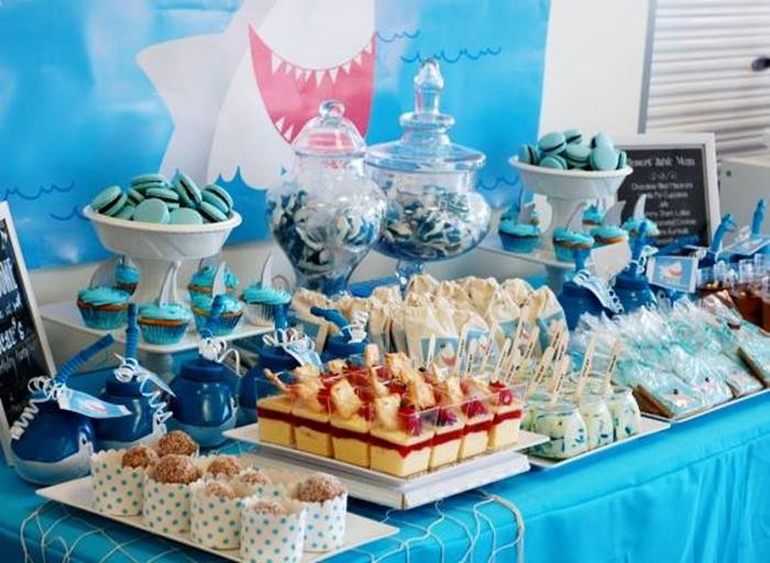 Shark Birthday Party Food Ideas
 Watch Out This Shark Party Will Bite Ya B Lovely Events