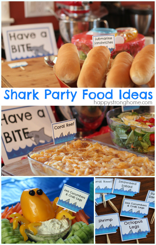 Shark Birthday Party Food Ideas
 Shark Birthday Party Ideas for Kids Happy Strong Home