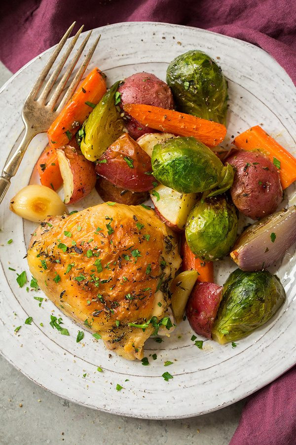 Sheet Pan Chicken Thighs And Veggies
 Sheet Pan Roasted Chicken with Root Ve ables Cooking