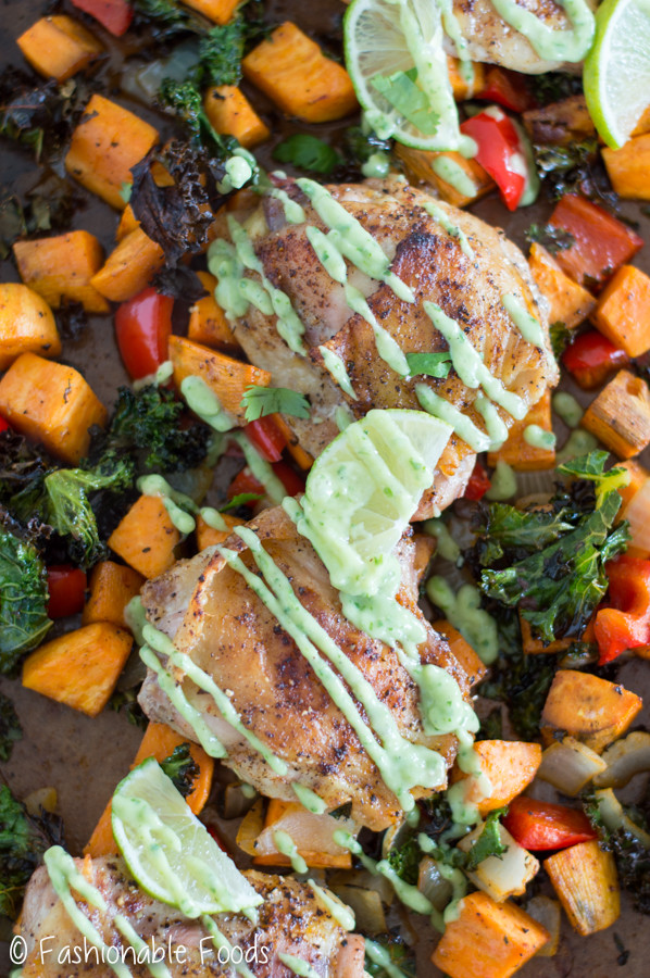 Sheet Pan Chicken Thighs And Veggies
 Sheet Pan Southwest Chicken Thighs with Ve ables with