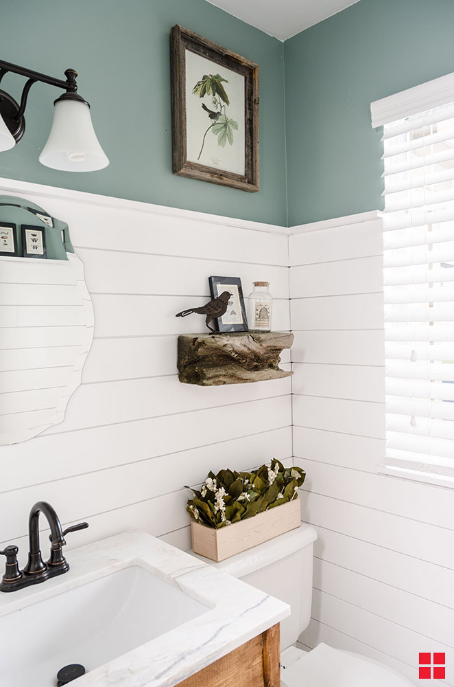 Shiplap Bathroom Walls
 Brighten and Protect Shiplap with Zinsser Perma White