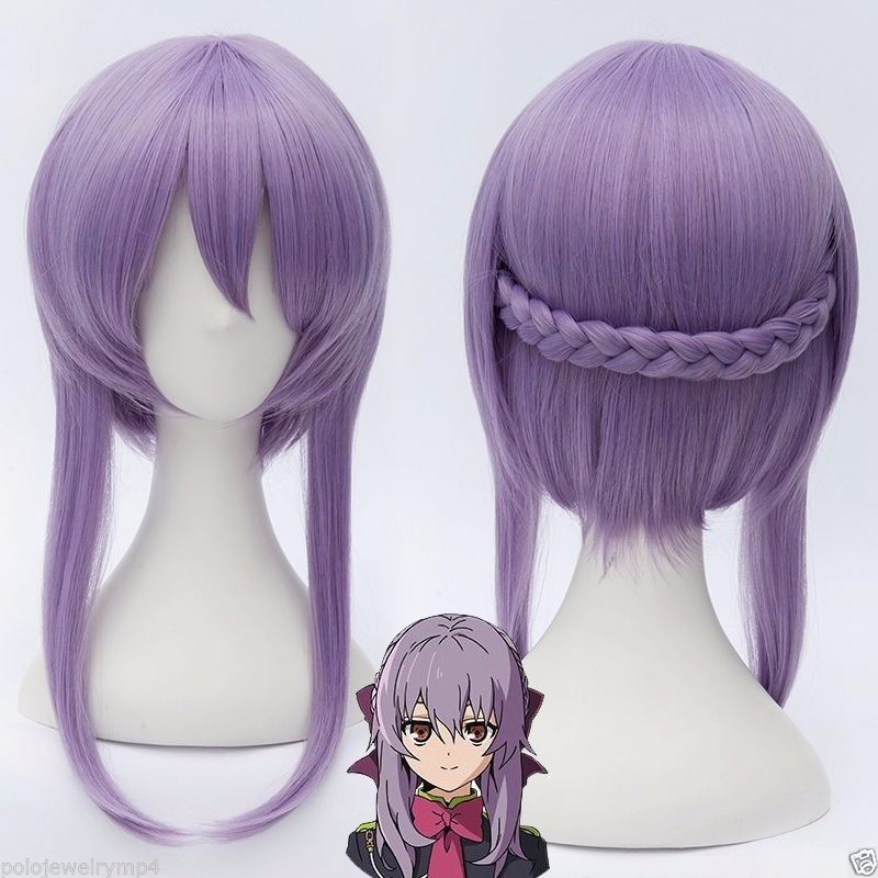 Short Anime Hairstyle
 Seraph of the End Shinoa Hiragi Light Purple Short Braid
