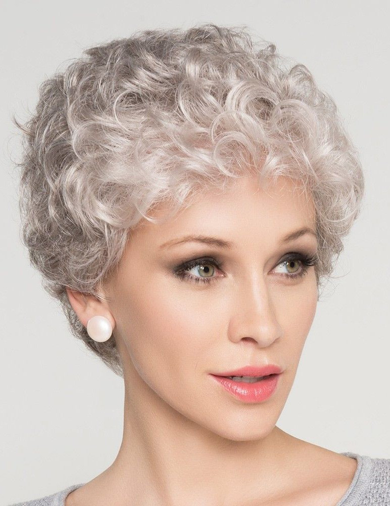 Short Curly Hairstyles For Older Women
 Natural Short Curly Grey Hair Wig For Older Women Rewigs
