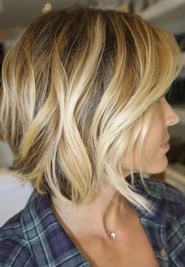 Short Hairstyles With Blonde Highlights
 Brown short hair with blonde highlights