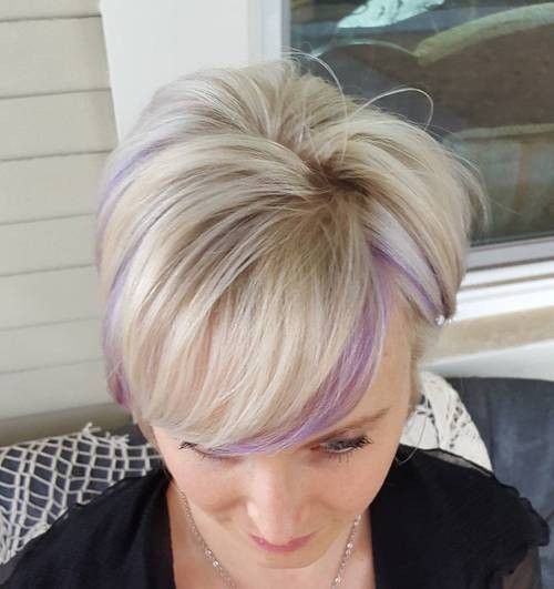 Short Hairstyles With Purple Highlights
 22 Sassy Purple Highlighted Hairstyles for Short Medium