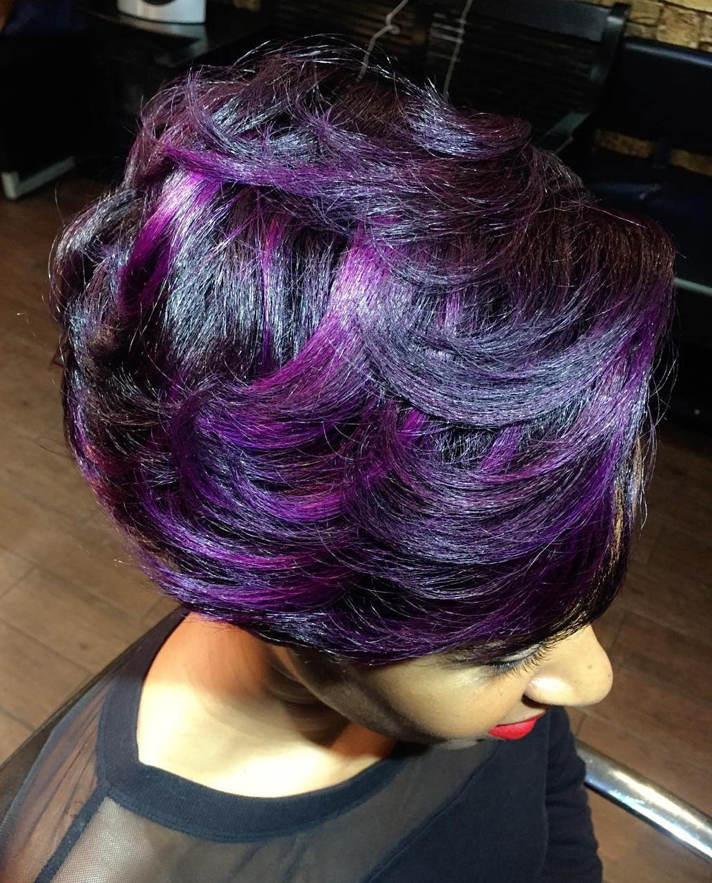 Short Hairstyles With Purple Highlights
 40 Versatile Ideas of Purple Highlights for Blonde Brown