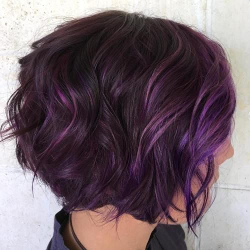 Short Hairstyles With Purple Highlights
 Image result for short hair purple highlights
