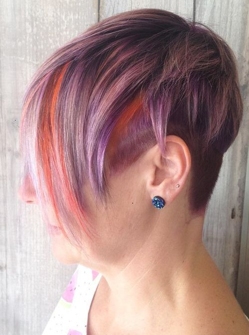 Short Hairstyles With Purple Highlights
 20 Pretty Ideas of Peek a Boo Highlights for Any Hair Color