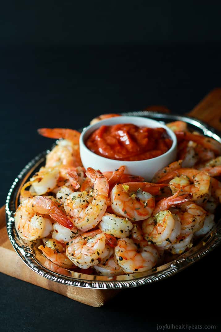 Shrimp Appetizers Recipes
 Garlic Herb Roasted Shrimp with Homemade Cocktail Sauce