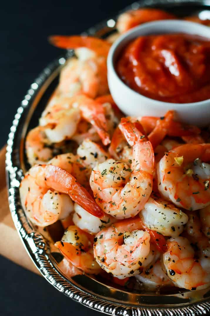 Shrimp Appetizers Recipes
 Garlic Herb Roasted Shrimp with Homemade Cocktail Sauce