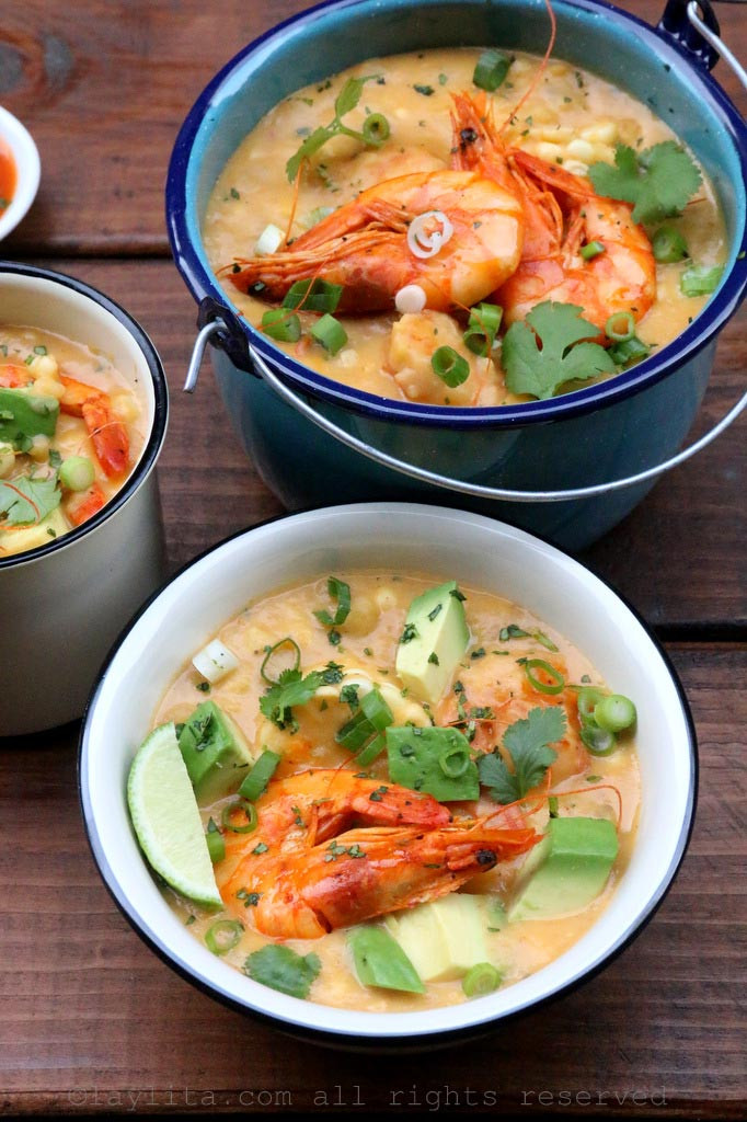Shrimp Chowder Soup
 Shrimp and corn chowder Laylita s Recipes