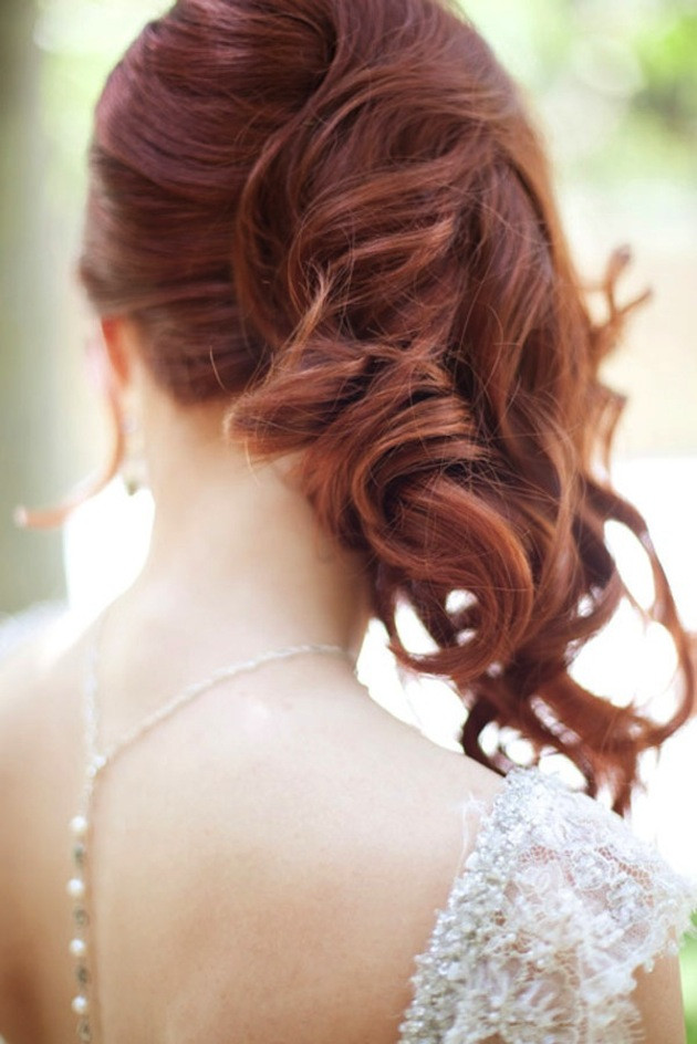 Side Curls Hairstyles For Wedding
 Side Swept Waves Curls Wedding Hairstyle 1 Bridal