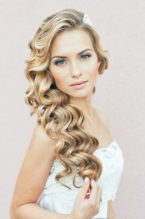 Side Curls Hairstyles For Wedding
 Wedding Curly Hairstyles – 20 Best Ideas For Stylish Brides