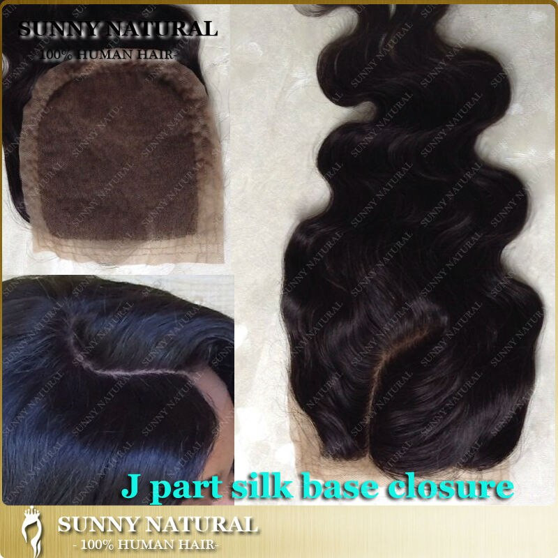 Silk Base Closures With Baby Hair
 J part silk base closure body wave brazilian vigin hair