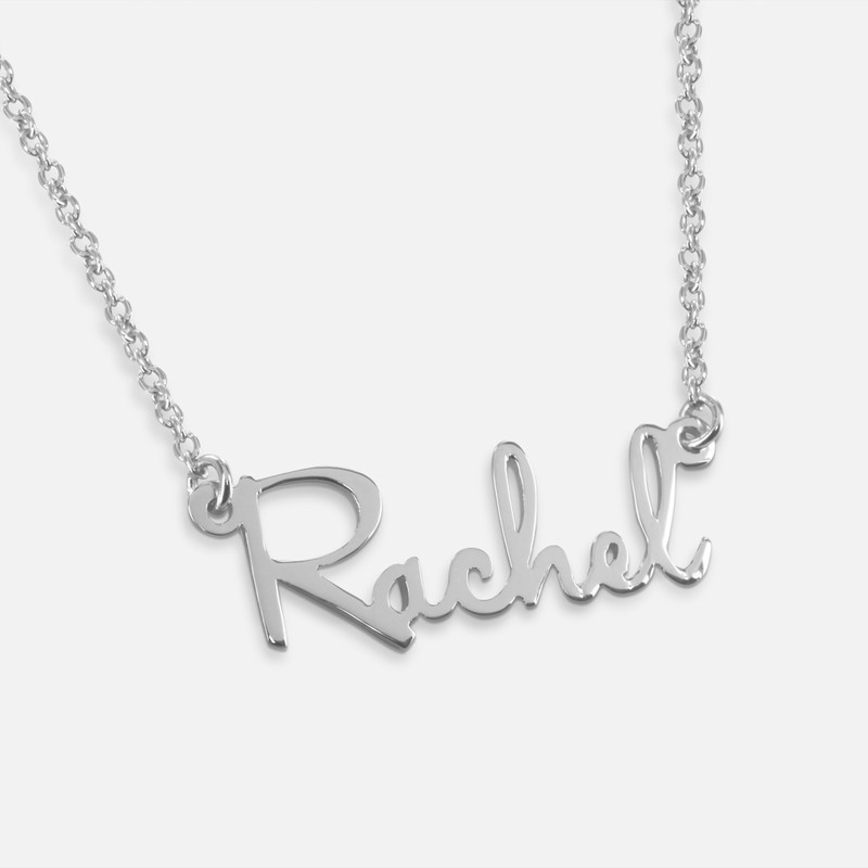Silver Name Necklace
 Sterling Silver Name Necklace Monogram line