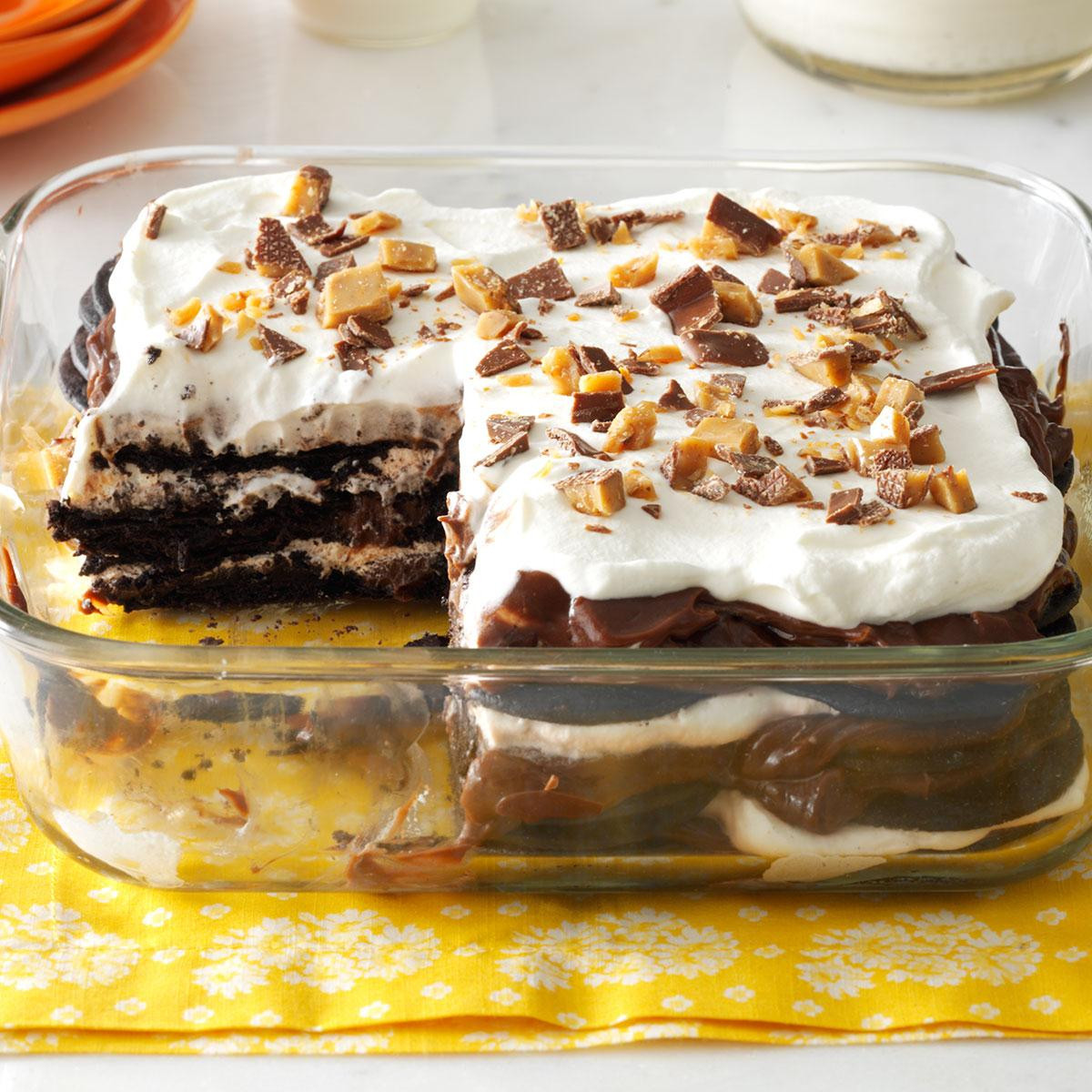 Simple Dessert Recipes
 Double Chocolate Toffee Icebox Cake Recipe